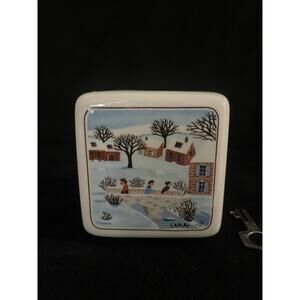 Villeroy And Boch Naïf Christmas Locking Coin Bank With Key